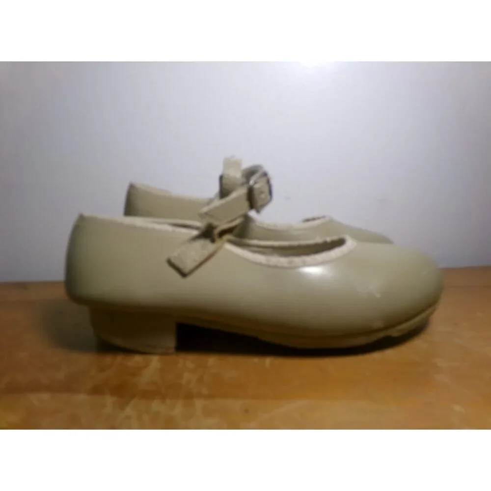 Dance Tap Shoes Revolution Style 826 10.5 Child Mary Jane Buckle Tan